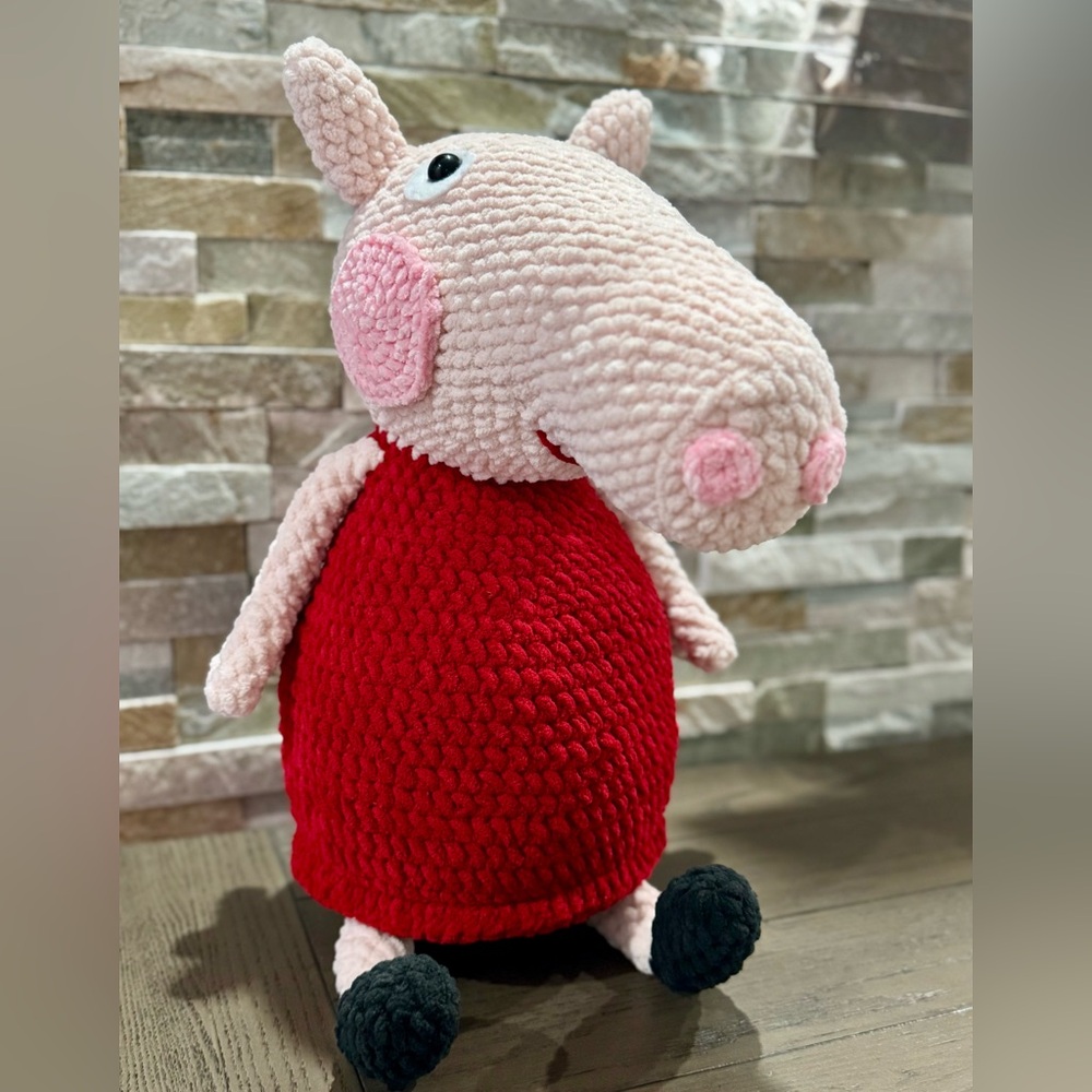 Handcrafted Peppa pig, hand crocheted